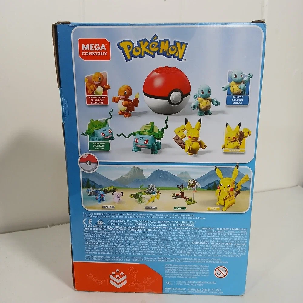 Mega Construx Pokemon Kanto Partners GCN21 Building Set‎ Kids Pikachu Charmander